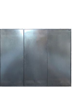 Puerta 3 hojas agujeros con montante