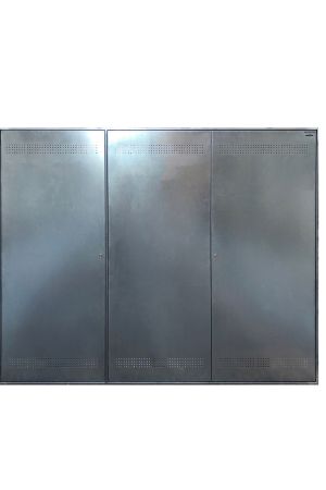 Puerta 3 hojas agujeros con montante